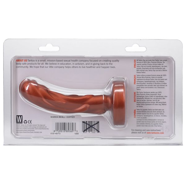 Tantus Mini Magma 5 in. Fantasy Dildo Firm Copper - Image 2
