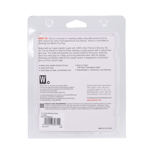 Tantus On The Go Silicone Packer Super Soft Emerald - Image 7
