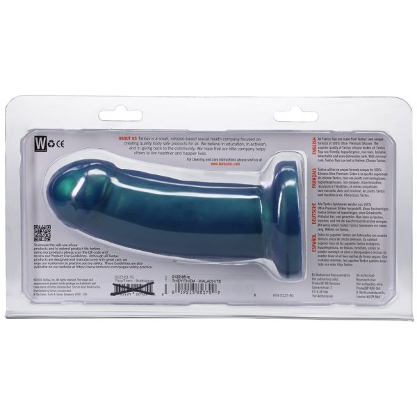 Tantus They/Them 5.5 in. Dildo Soft Malachite - Image 2