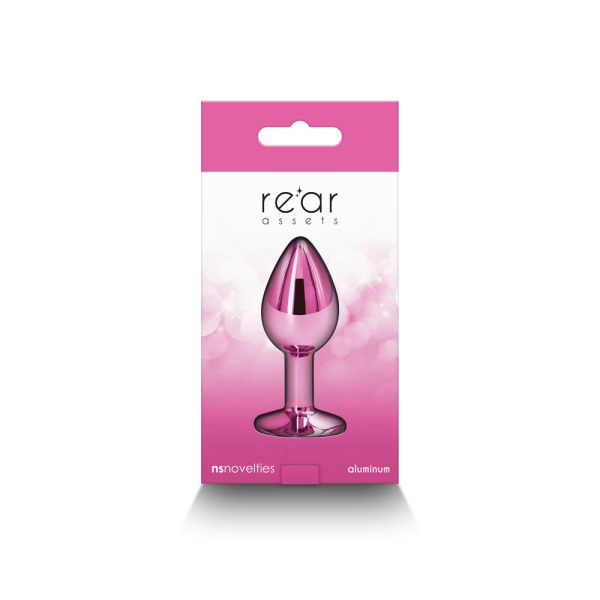 Rear Assets Metal Anal Plug Small Pink - Image 4