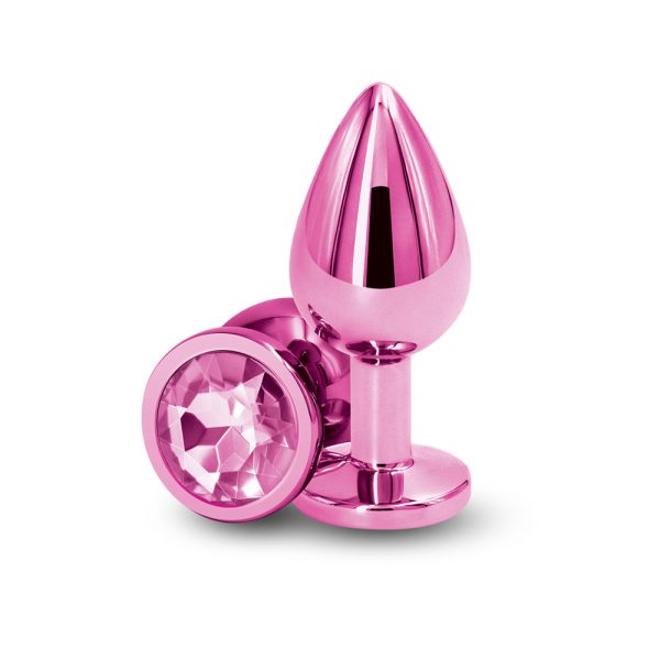 Rear Assets Metal Anal Plug Medium Pink - Image 2