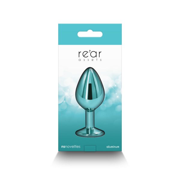 Rear Assets Metal Anal Plug Medium Teal - Image 4