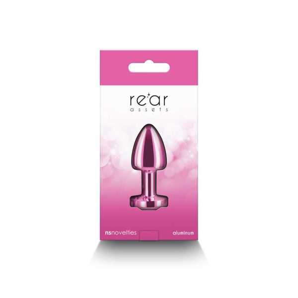 Rear Assets Petite Metal Anal Plug Pink - Image 4