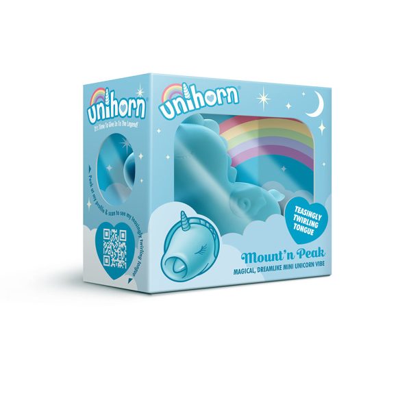 Unihorn Mount''n Peak Pointed Flicking Tongue Vibrator Blue - Image 4