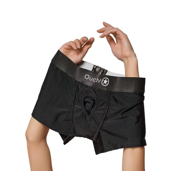 Ouch! Vibrating Strap-on Brief Black XL/2XL - Image 4