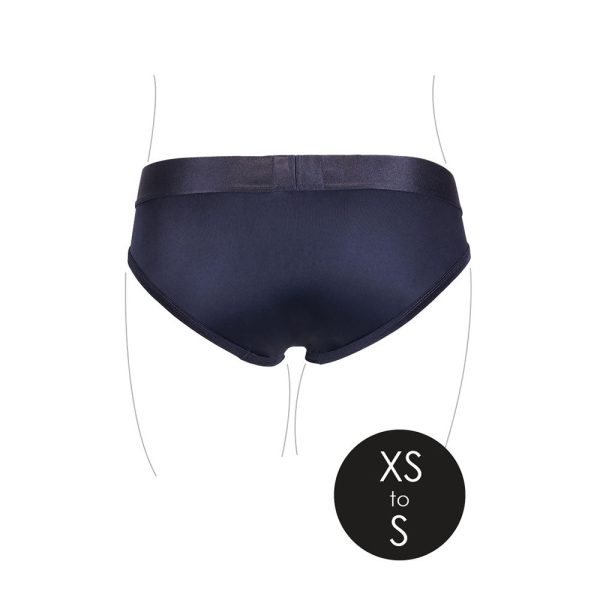 Ouch! Vibrating Strap-on High-cut Brief Black XS/S - Image 6