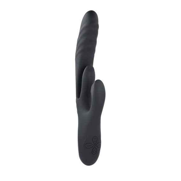 Playboy Rapid Rabbit Rechargeable Silicone Dual Stimulation Vibrator Black - Image 4