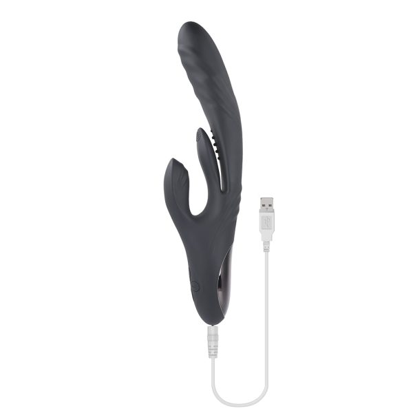 Playboy Rapid Rabbit Rechargeable Silicone Dual Stimulation Vibrator Black - Image 8