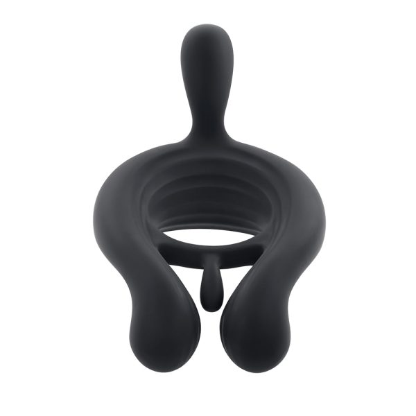 Playboy Triple Play Vibrating Cockring with Stimulator Black - Image 2