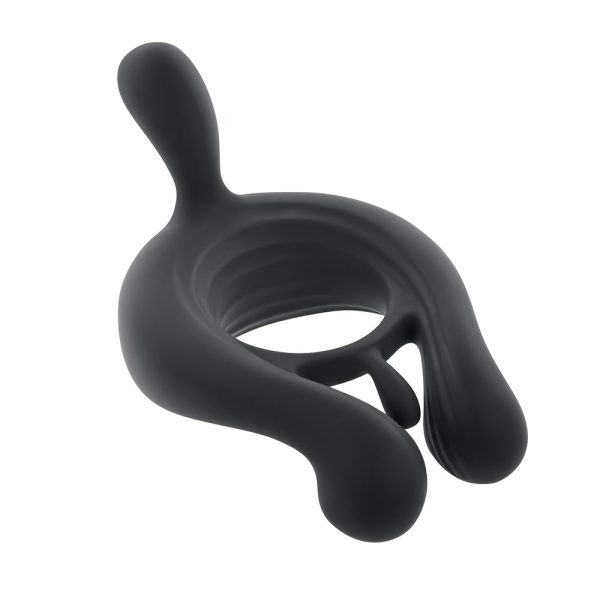 Playboy Triple Play Vibrating Cockring with Stimulator Black - Image 3