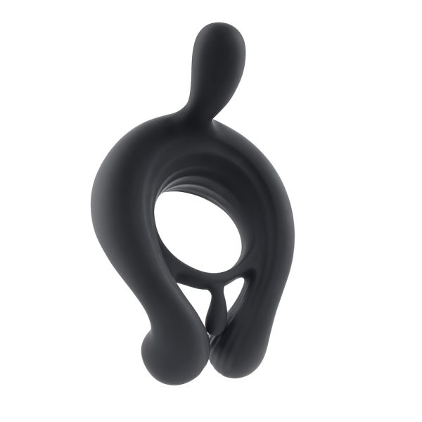 Playboy Triple Play Vibrating Cockring with Stimulator Black - Image 5