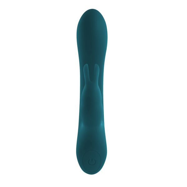 Playboy Lil Rabbit Rechargeable Silicone Dual Stimulation Vibrator Deep Teal - Image 2