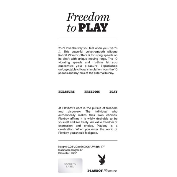 Playboy Hop To It Rechargeable Thrusting Silicone Dual Stimulation Vibrator Acai - Image 9