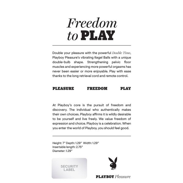 Playboy Double Time Rechargeable Remote Controlled Vibrating Silicone Dual Kegel Balls Acai - Image 3