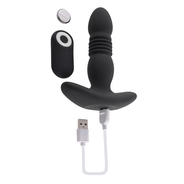 Playboy Trust The Thrust Thrusting Vibrating Anal Plug Black - Image 9