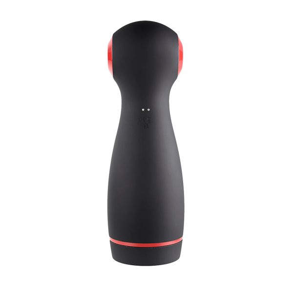 Zero Tolerance Tight Squeeze Rechargeable Vibrating Squeezing Talking Stroker TPE Black/Red - Image 3