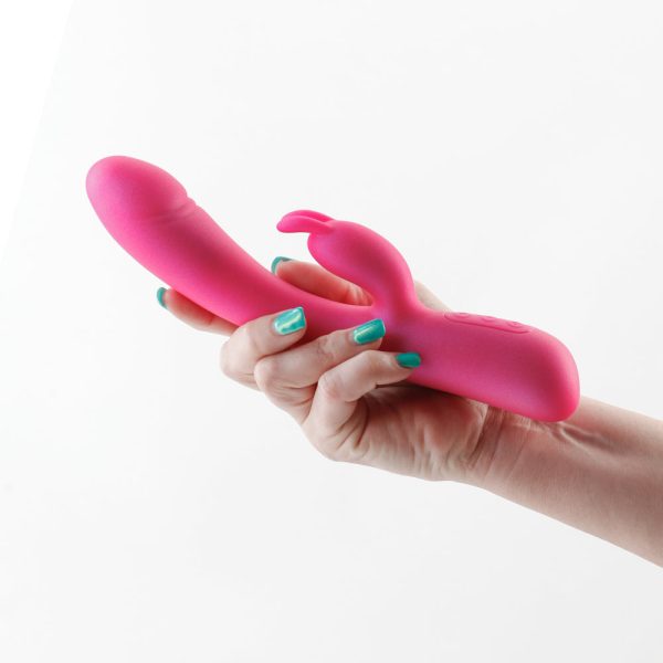 Royals Divine Warming Rabbit Vibrator Metallic Pink - Image 3