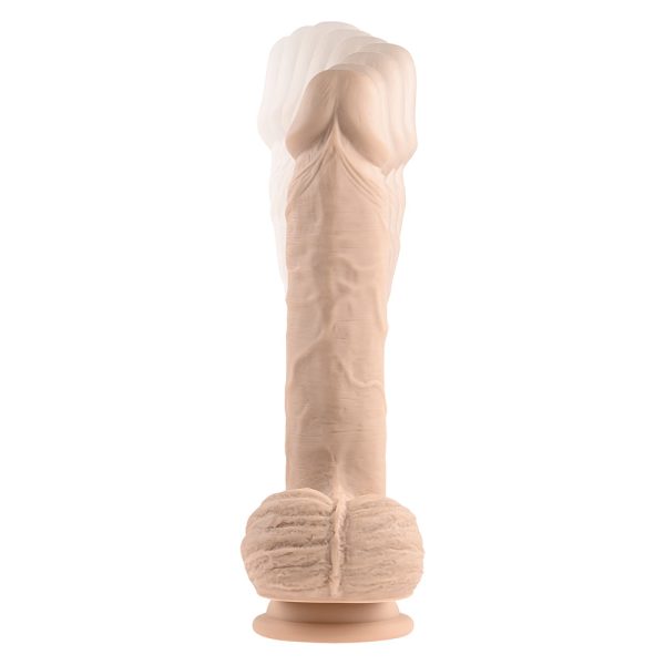 Evolved Full Monty Rechargeable Remote-Controlled Thrusting Twirling 9 in. Silicone Dildo Light - Image 7