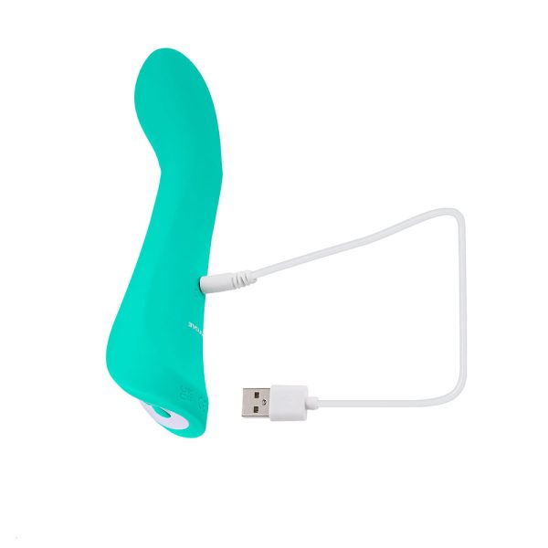 Evolved Come With Me Rechargeable ''Come Hither'' Silicone Vibrator Green - Image 8