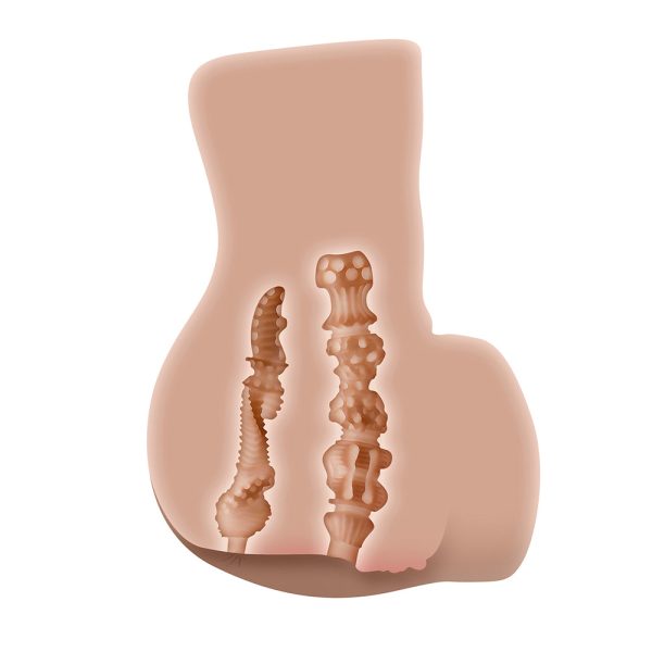 Zero Tolerance Rear Beauty Rechargeable Remote Controlled Vibrating Sucking Dual Entry Masturbator TPE Light - Image 10