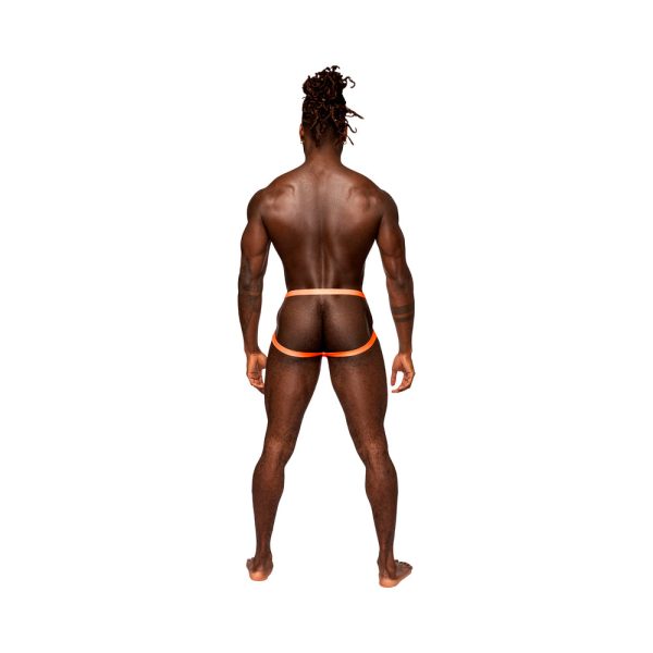 Male Power Rude Awakening Ring Jock Neon Orange S/M - Image 2