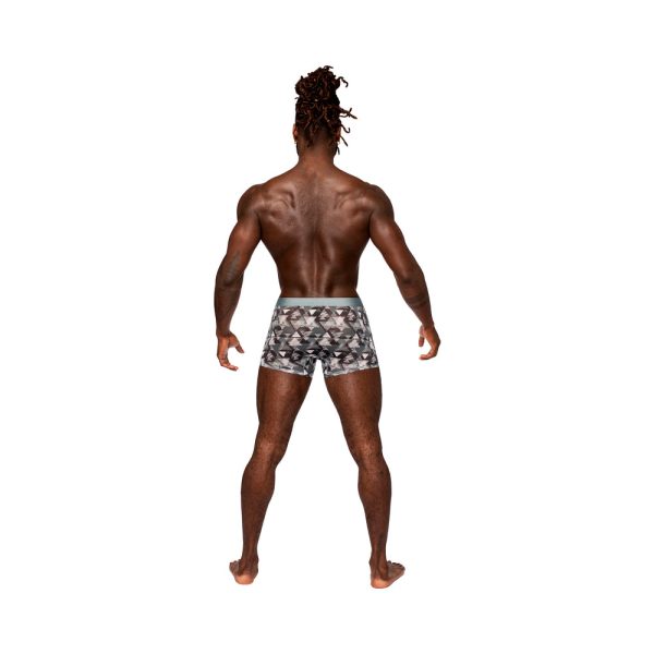 Male Power Sheer Prints Seamless Sheer Short Optical L - Image 2