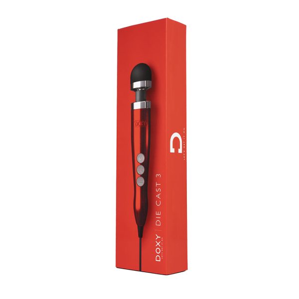 Doxy Die Cast 3 Compact Wand Vibrator Candy Red - Image 6
