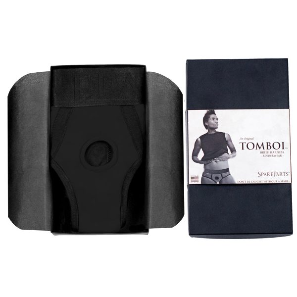 SpareParts Tomboi Nylon Briefs Harness Black Size L - Image 8