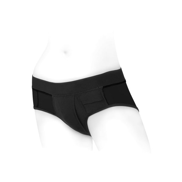 SpareParts Tomboi Nylon Briefs Harness Black Size 2XL - Image 4