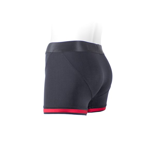 SpareParts Tomboii Nylon Boxer Briefs Harness Black/Red Size XXS - Image 4