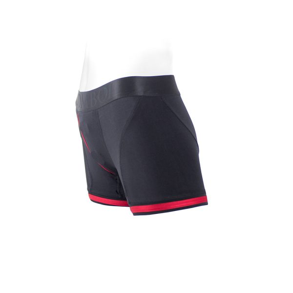 SpareParts Tomboii Nylon Boxer Briefs Harness Black/Red Size M - Image 2