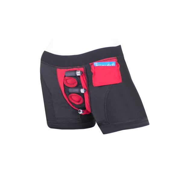 SpareParts Tomboii Nylon Boxer Briefs Harness Black/Red Size M - Image 6