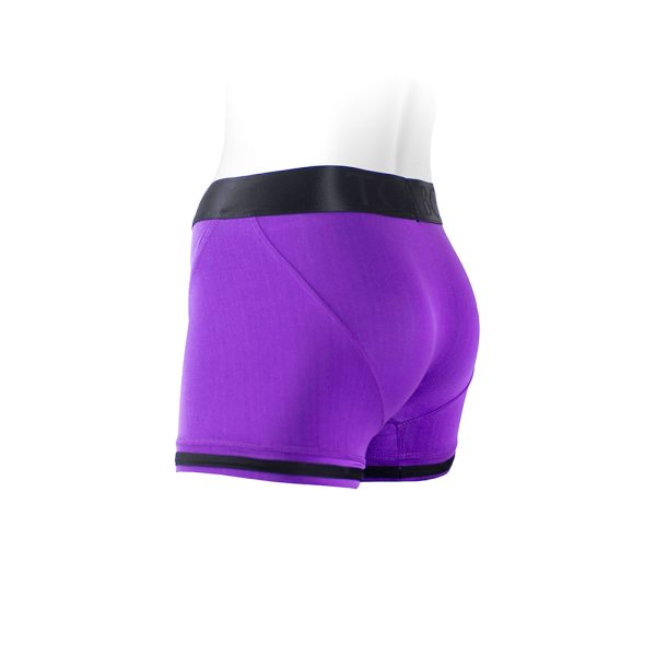 SpareParts Tomboii Nylon Boxer Briefs Harness Purple/Black Size XS - Image 4