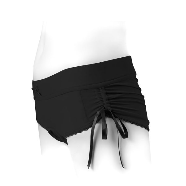 SpareParts Sasha Cinch Booty Short Harness Black Size XS - Image 6