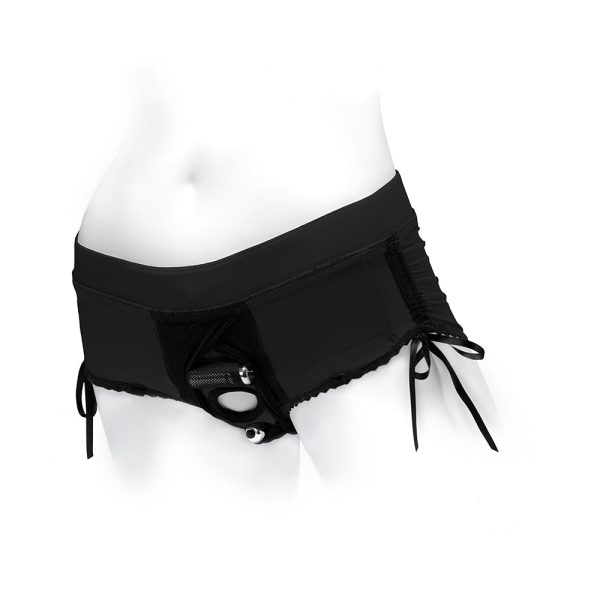 SpareParts Sasha Cinch Booty Short Harness Black Size M - Image 8