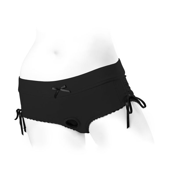 SpareParts Sasha Cinch Booty Short Harness Black Size L - Image 2