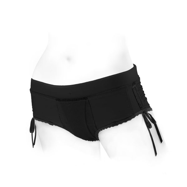 SpareParts Sasha Cinch Booty Short Harness Black Size XL - Image 7
