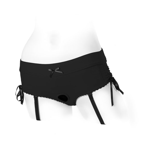 SpareParts Sasha Cinch Booty Short Harness Black Size 2XL - Image 3