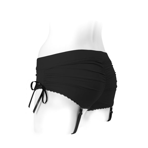 SpareParts Sasha Cinch Booty Short Harness Black Size 2XL - Image 5