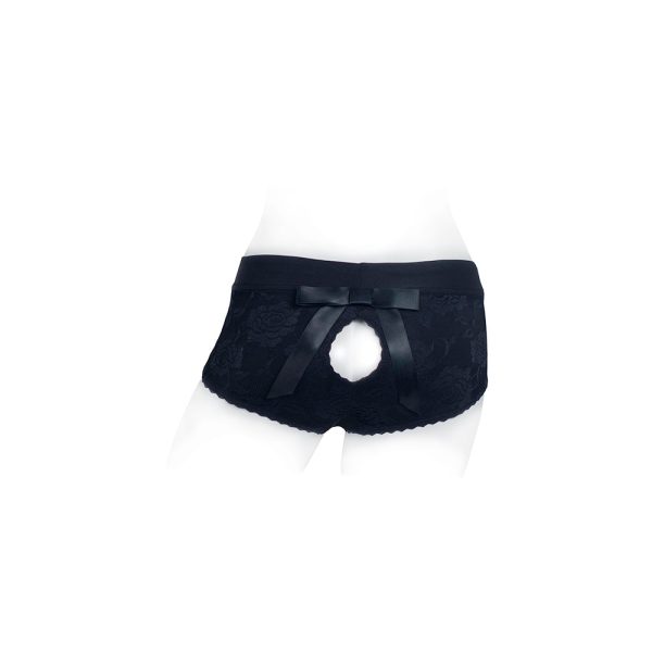 SpareParts Bella Cleavage Booty Short Harness Black Size XS - Image 5