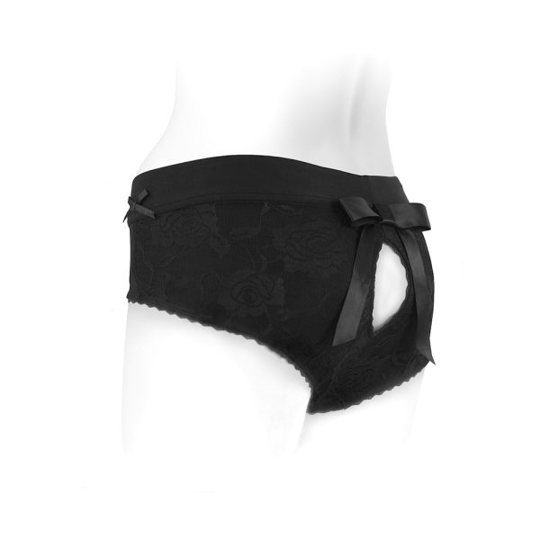 SpareParts Bella Cleavage Booty Short Harness Black Size M - Image 3