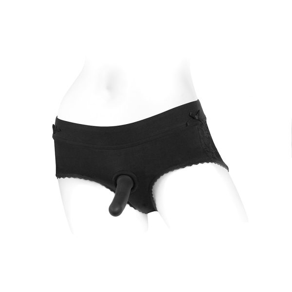 SpareParts Bella Cleavage Booty Short Harness Black Size M - Image 9