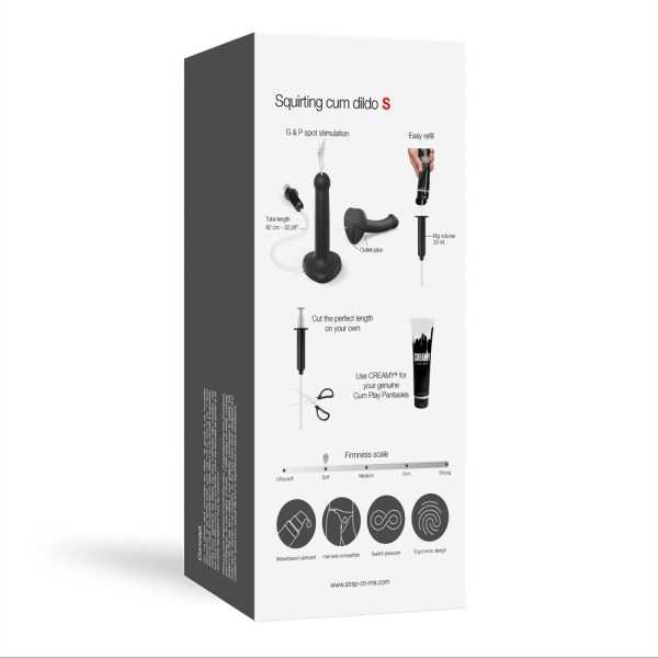 Strap-On-Me Squirting Cum Dildo Black Small (fluid not included) - Image 9