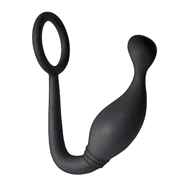 Nasstoys Butts Up P-Spot Pleasure Silicone Cock Ring & Anal Plug Black - Image 2