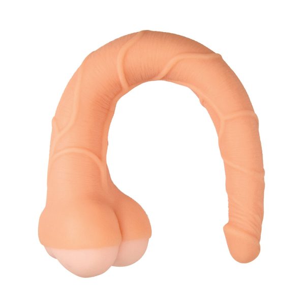 Realcocks Masturbator 14 in. 3-in-1 Dildo, Sleeve & Stroker Beige - Image 3