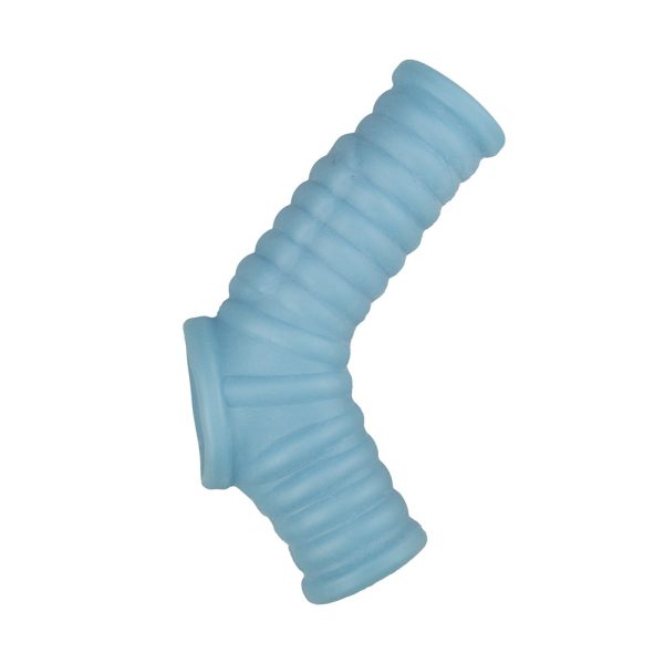 Nasstoys Power Sleeve Ribbed Fit Vibrating Penis Enhancer Blue - Image 2