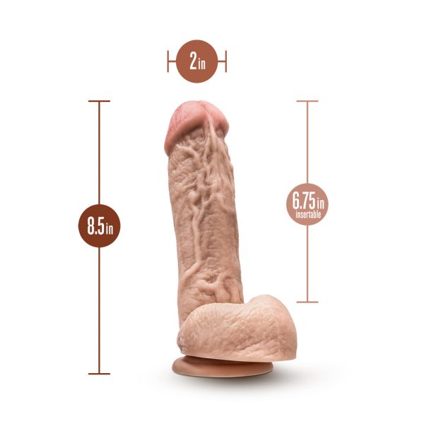 Dr. Skin Mr. D Realistic 8.5 in. Dildo with Balls Beige - Image 5