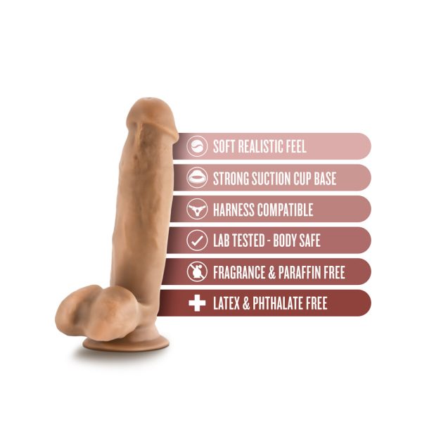 Dr. Skin Dr. Mark 7 in. Dildo with Balls Tan - Image 8