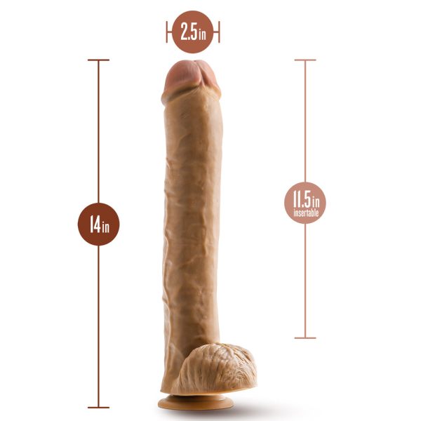 Dr. Skin Dr. Michael 14 in. Dildo with Balls Tan - Image 5