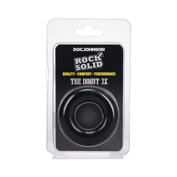 Rock Solid The Donut 3X Cock Ring Black - Image 6